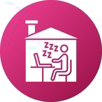 Sleepy Worker Icon Style vector