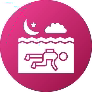 Night Diving Icon Style vector