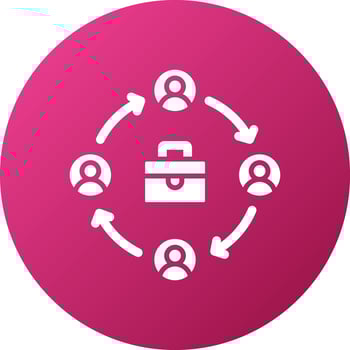Job Rotation Icon Style vector