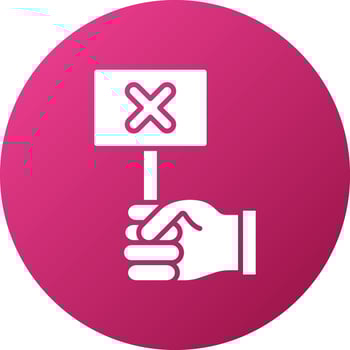 Against Icon Style vector