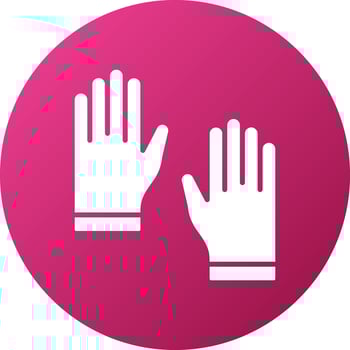 Latex Gloves Icon Style vector