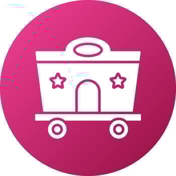 Circus Wagon Icon Style vector