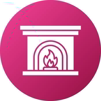 Fireplace Icon Style vector