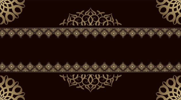 luxury background with golden mandala ornament vector