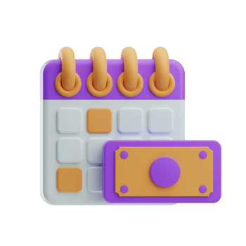 Mobile Banking calendar 3D Illustration png