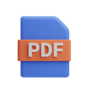 Online education pdf file 3D Illustration Kit png
