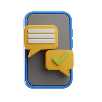 3D Illustration Seo optimization chat and done png