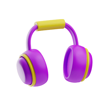 Technology, headphone, 3d illustration icon png
