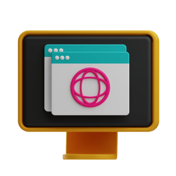 3d illustration browse monitor web development png