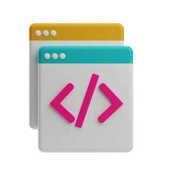 3d illustration coding web development png
