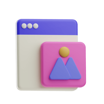 3D Illustration Website UI Kit image png