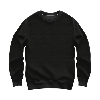 Black sweatshirt isolated. cut out png