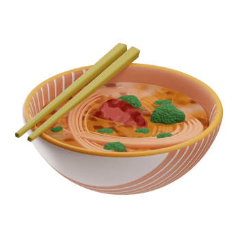 Asian Food Pho 3D Illustration png