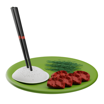 Asian Food Chicken Katsu 3D Illustration png