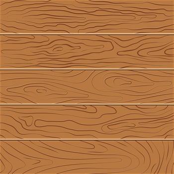 Wood texture background. Five wooden boards in flat design. Vector illustration
