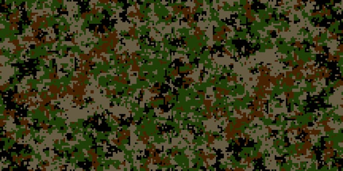 Pixel camouflage for a soldier army uniform. Modern camo fabric design. Digital military vector background.