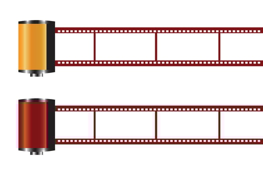 Vector film reel the concept of watching movies flat illustration