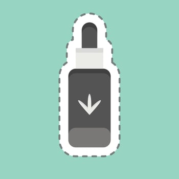 Icon Hemp Oil. related to CBD Oil symbol. simple design editable. simple illustration vector
