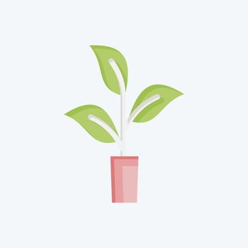 Icon Organically Grown Hemp. related to CBD Oil symbol. simple design editable. simple illustration vector