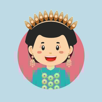 Avatar of a South Sulawesi Indonesian Character vector