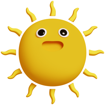 3D Sun Emoji.Happy sun, funny cute character. png