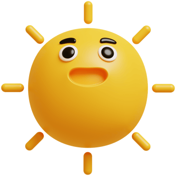 3D Sun Emoji.Happy sun, funny cute character. png