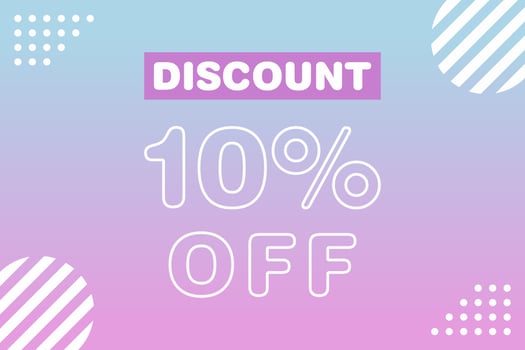 10 percent Sale and discount labels. price off tag icon flat design. vector