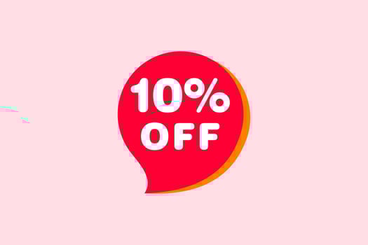 10 percent Sale and discount labels. price off tag icon flat design. vector