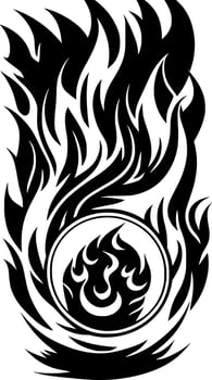 black fire pattern background vector