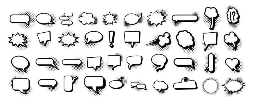 Comic text bubble vector graphic clipart design