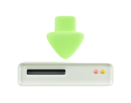 3d rendering Download icon minimal png