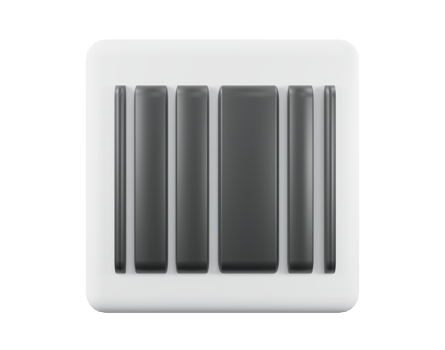 3d rendering barcode minimal png