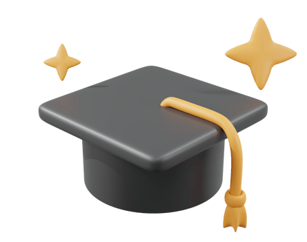 3d rendering Graduate Hat minimal png