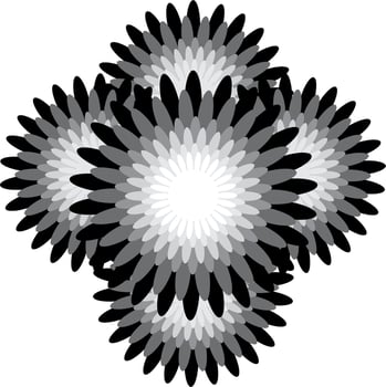 mandalas on monochrome vector