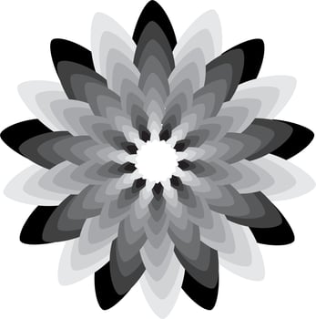 mandalas on monochrome vector