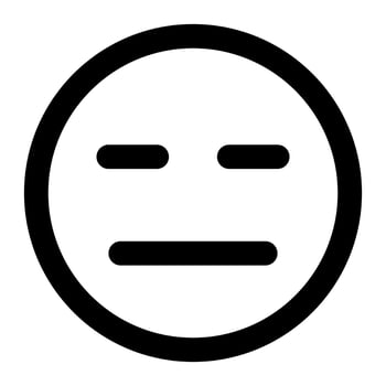 flat face  facial expression outline icon of emoticon vector