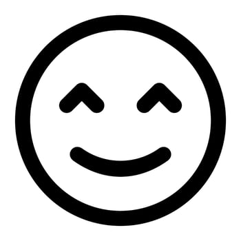 smile facial expression outline icon of emoticon vector
