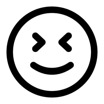 super smile facial expression outline icon of emoticon vector