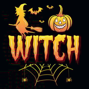 Happy Halloween 31 October witches boo tshirt design vector