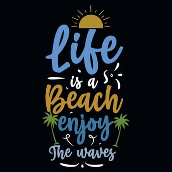Summer surfing beach mode on typographic tshirt design vector