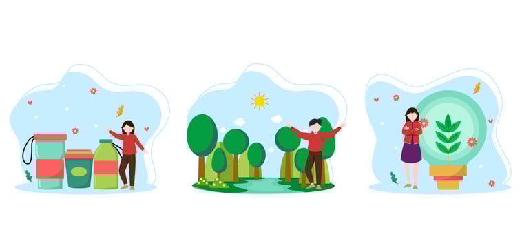 Earth Day Bundle Flat Design vector