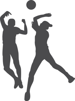 The volleyball player team silhouette PNG