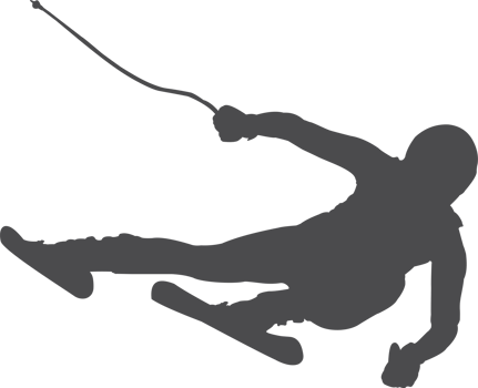 The man ski player silhouette png