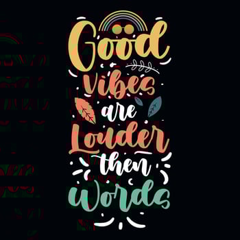 Good vibes summer typography tshirt design vector