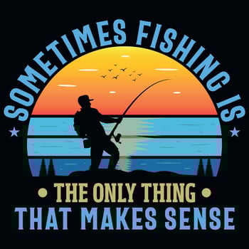 Fishing graphics tshirt design vector