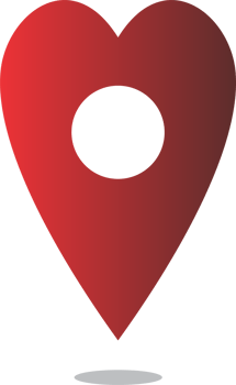 Pin map location heart shape PNG