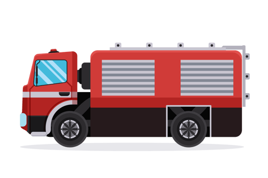 Fire truck. Fire engine illustration png