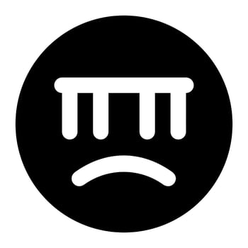 crying facial expression solid icon of emoticon vector