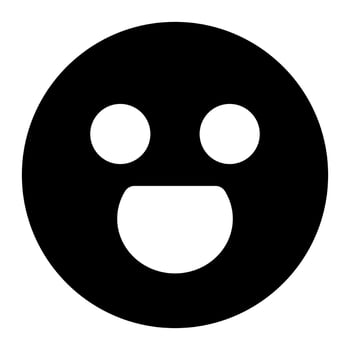 awesome facial expression solid icon of emoticon vector