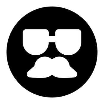 old man facial expression solid icon of emoticon vector